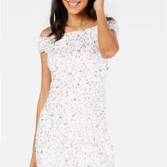 ADRIANNA PAPELL
Women's Off-The-Shoulder Beaded Sheath Dress Style 21 - Picture 5 of 6